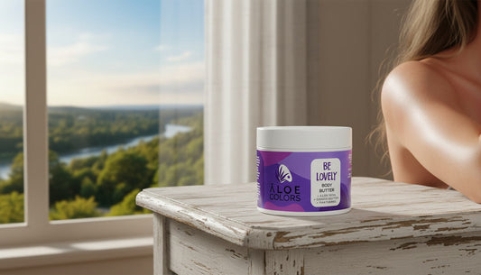 Body Butter Be Lovely with aloe and shea butter for deep skin hydration