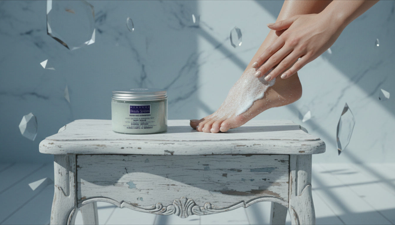 Body scrub with Dead Sea salts for exfoliation, hydration and smooth radiant skin