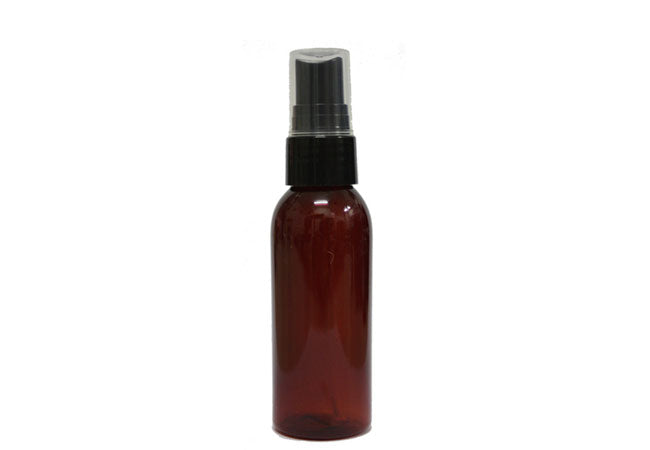 Caramel PET spray bottle for lotions and lightweight cosmetics