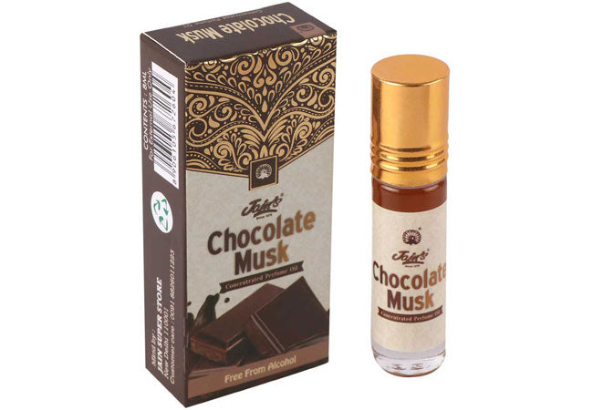 Chocolate Musk Concentrated Perfume Oil with warm chocolate and musk scent
