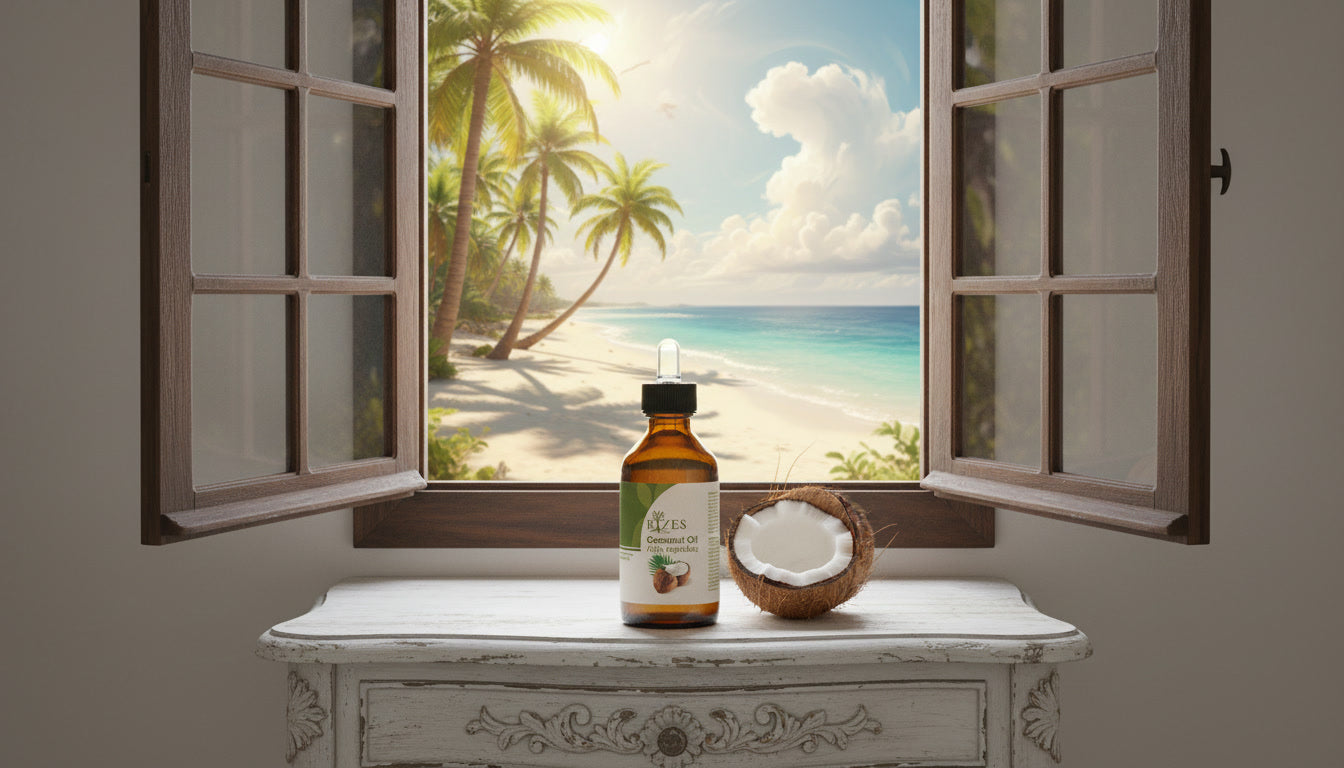 Coconut Oil with Vitamin E - Φυσικό Λάδι Καρύδας με Βιταμίνη Ε για Πρόσωπο, Σώμα & Μαλλιά - OiloHerb