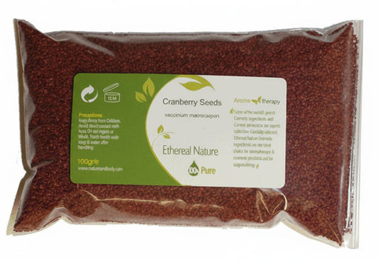 Cranberry seeds natural exfoliating ingredient for cosmetics