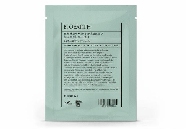 Detoxifying face mask with rosemary by Bioearth for oily skin