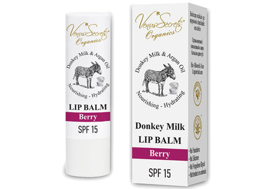 Donkey milk berry lip balm SPF15 natural lip care antioxidant