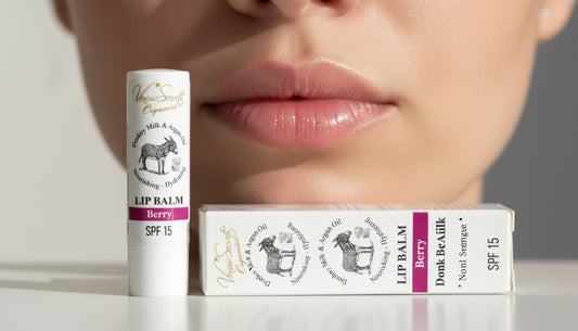 Donkey milk berry lip balm SPF15 natural lip care antioxidant