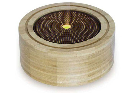 ELIA Ultrasonic Diffuser by Innobiz - Bamboo and metal ultrasonic aromatherapy device