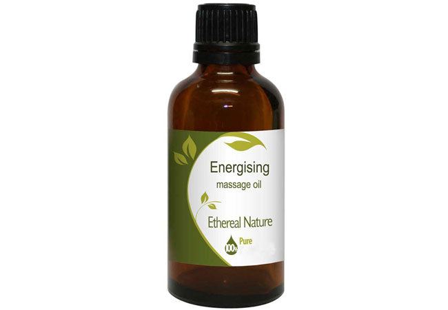 Energising Massage Oil – Natural massage oil with citrus, ginger and rosemary