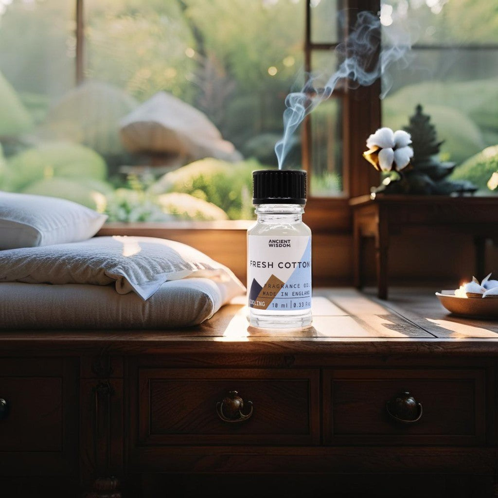 Fresh Cotton fragrance oil Ancient Wisdom – clean laundry scent for home