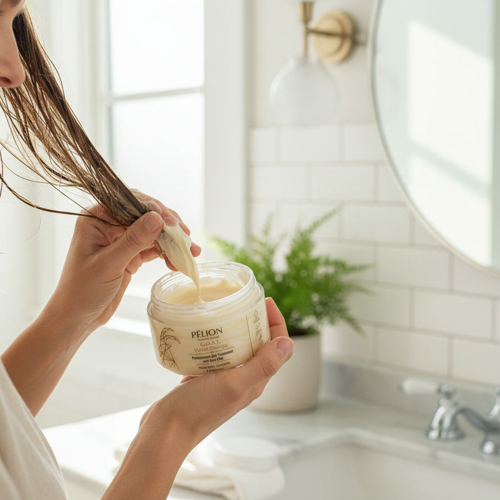 G.O.A.T. Velvet Therapy Hair Mask with goat milk, hyaluronic acid and Abyssinian oil