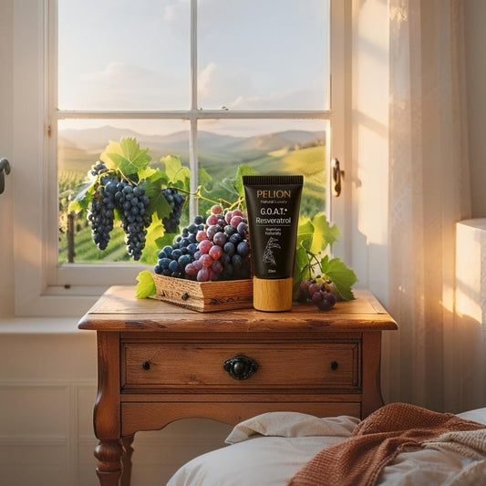 PELION G.O.A.T. Eye Cream with resveratrol, peptides & caffeine