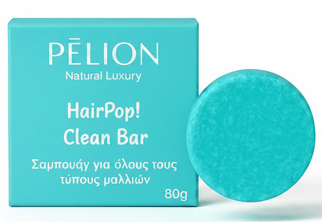 HairPop Clean Bar natural solid shampoo with olive oil, avocado oil and panthenol
