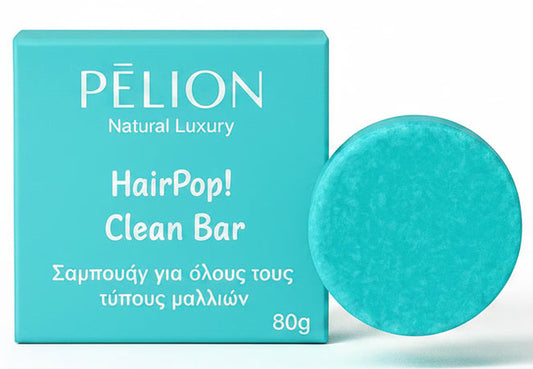 HairPop Clean Bar natural solid shampoo with olive oil, avocado oil and panthenol