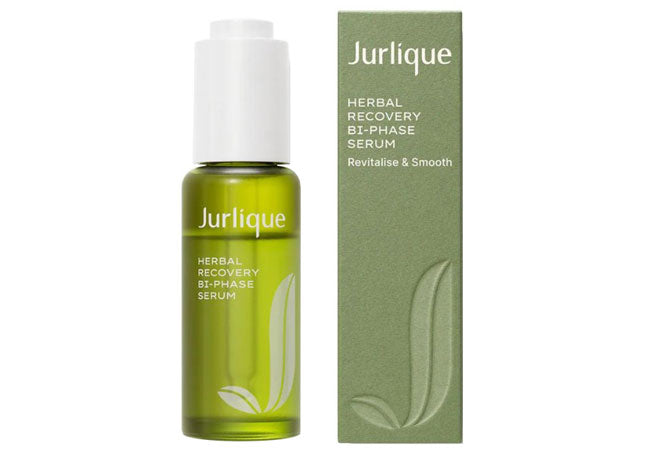 Jurlique Herbal Recovery Bi-Phase Serum facial skincare with hyaluronic acid, vitamin E and botanical extracts