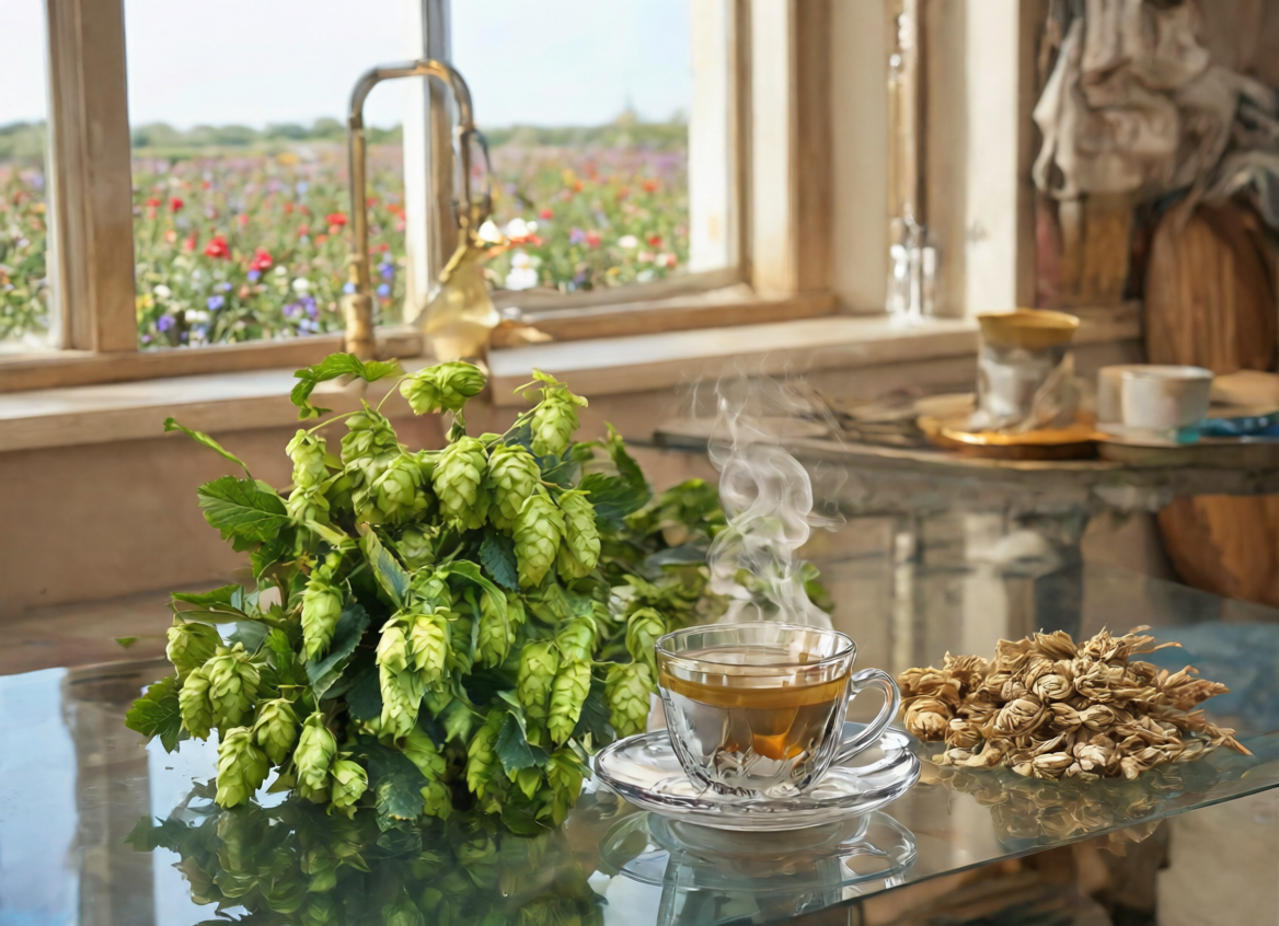 Hops (Humulus lupulus) for relaxation, sleep, and wellness