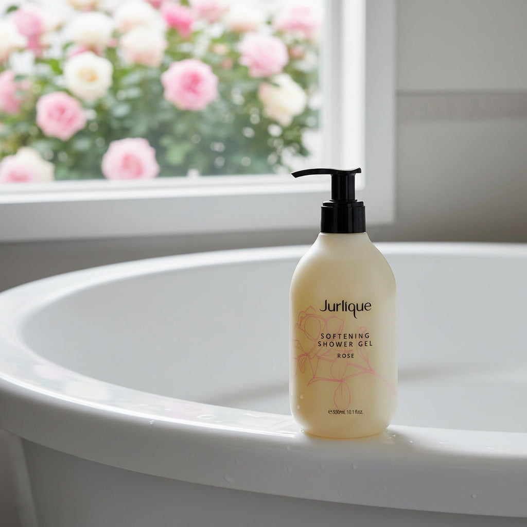Rose Shower Gel hydrating body wash with aloe vera and honey
