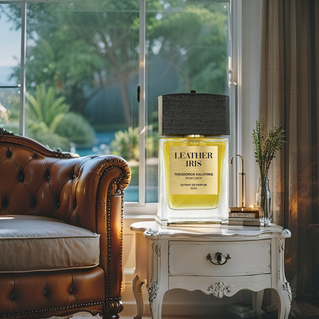 Leather Iris Extrait de Parfum – Luxury perfume with iris and leather notes