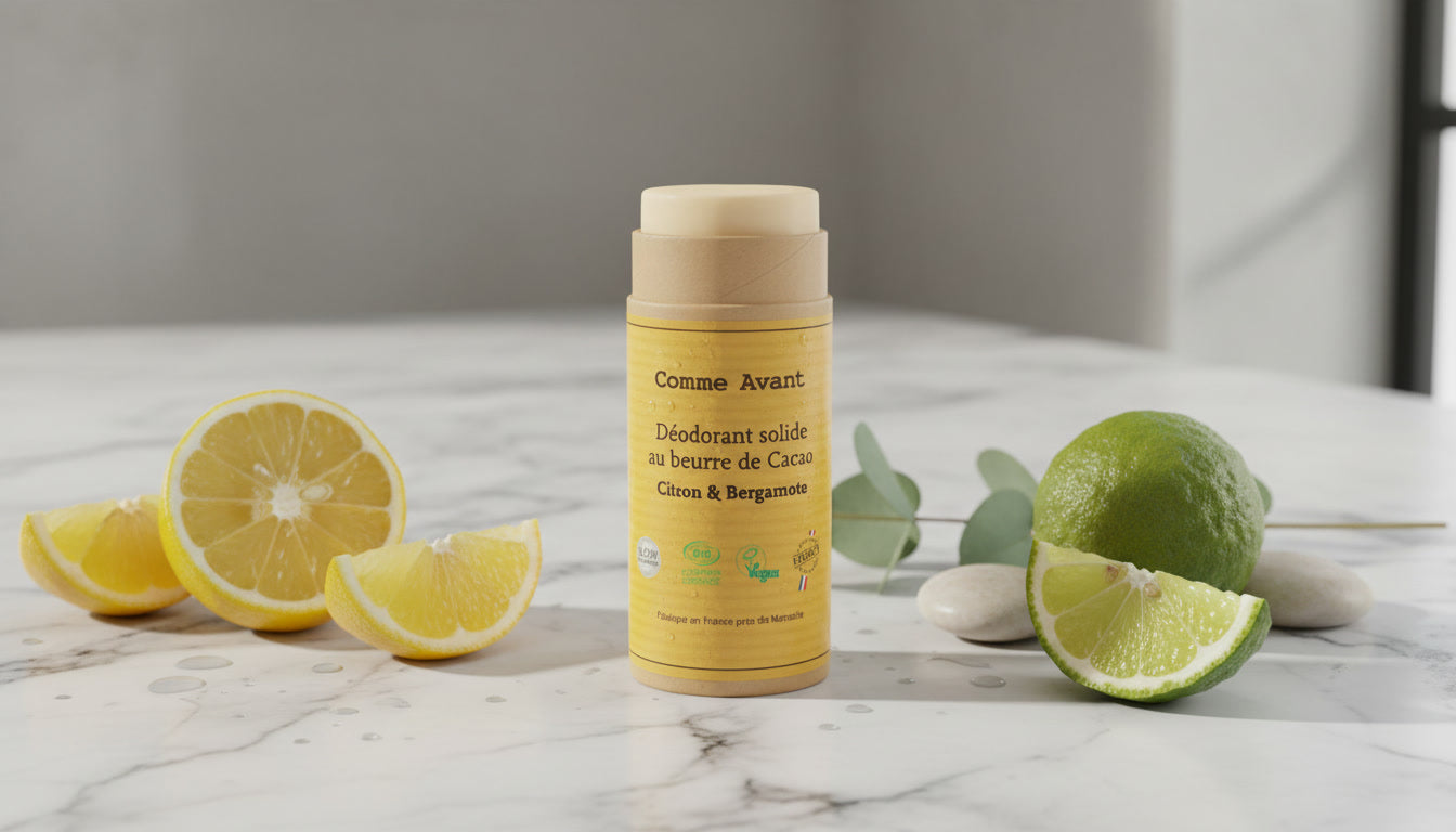Lemon & Bergamot vegan natural deodorant with cocoa butter, 60g