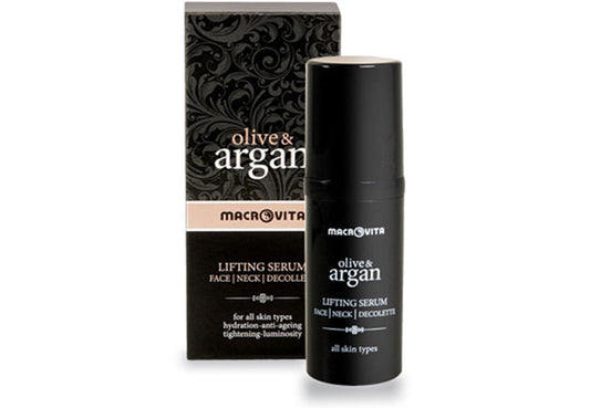 Firming facial serum with olive oil and argan oil