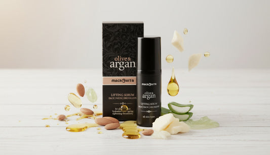 Firming facial serum with olive oil and argan oil
