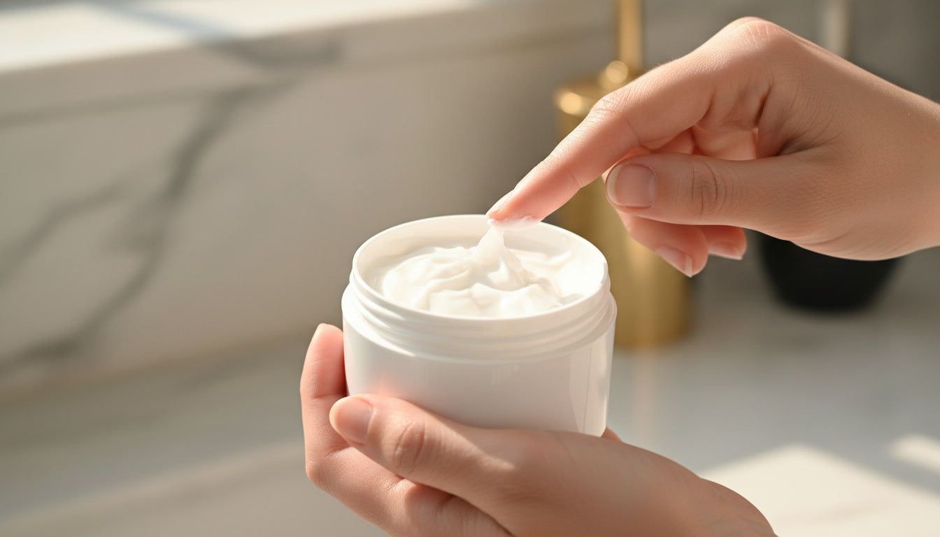 DIY caffeine firming body cream kit with ivy extract and grapefruit essential oil