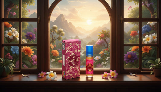 Lotus perfume oil fresh clean floral fragrance alcohol free