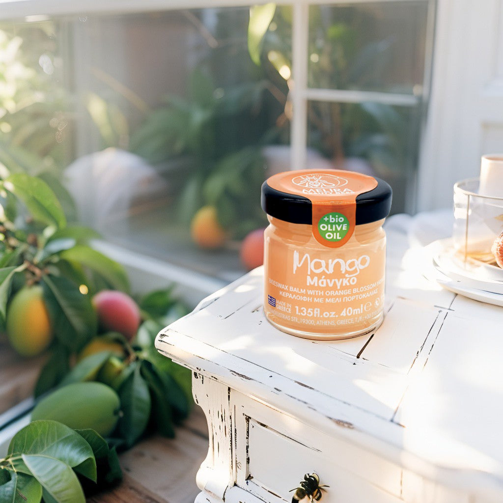 Natural beeswax balm with mango and orange blossom honey by Melira