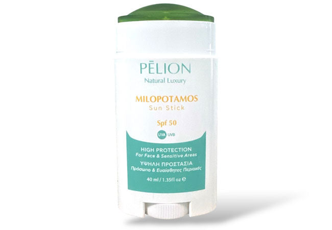 Milopotamos Sun Stick SPF50 | Αόρατη Προστασία για Πρόσωπο & Ευαίσθητες Περιοχές - OiloHerb