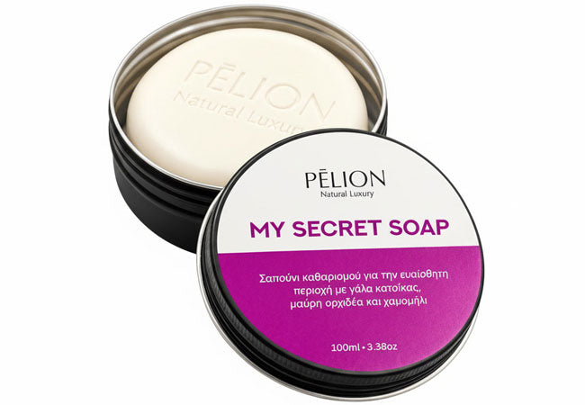 My Secret Soap intimate area cleansing soap with goat's milk, honey, chamomile and aloe vera