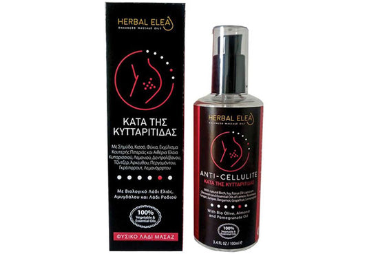 Natural anticellulite massage oil for firming and smoothing skin
