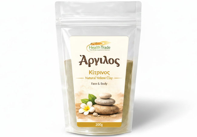 natural yellow clay powder mineral skincare face mask