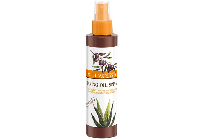 spf 5 tanning oil aloe olive natural glow deep tan hydration skin