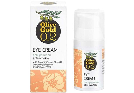 Olive Gold 0.2 anti-wrinkle eye cream with Cretan olive oil and hyaluronic acid