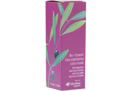 Olivellenic Organic Exfoliating Cream – Natural glow with sea buckthorn & aloe vera