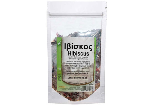 Organic Hibiscus Health Trade – herbal tea for heart, pressure, and cholesterol balance