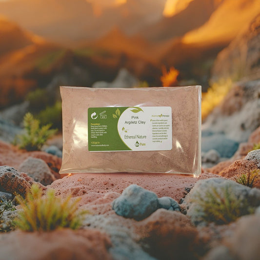 Pink Clay powder for sensitive skin care and natural facial masks
