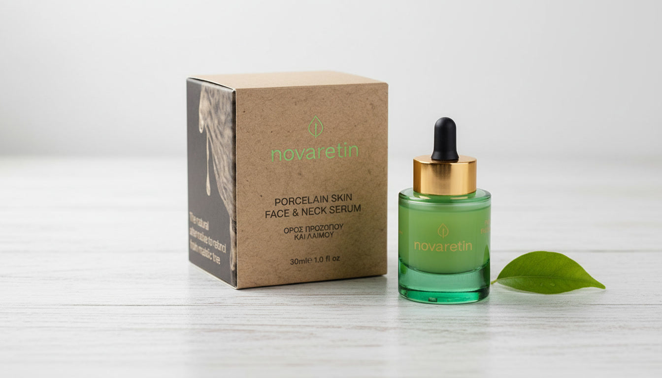 Porcelain Skin Face and Neck Serum with NovoRetin and Chios Mastic