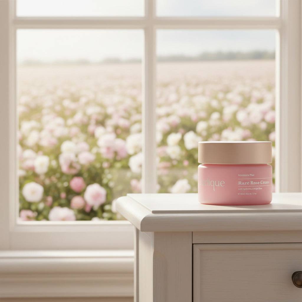 Jurlique Rare Rose Hydration & Brightening Face Cream with rose