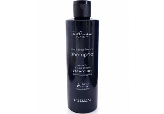 SantOrganics Hair & Scalp Therapy Shampoo with organic prickly pear seed oil for stronger, healthier hair and scalp care