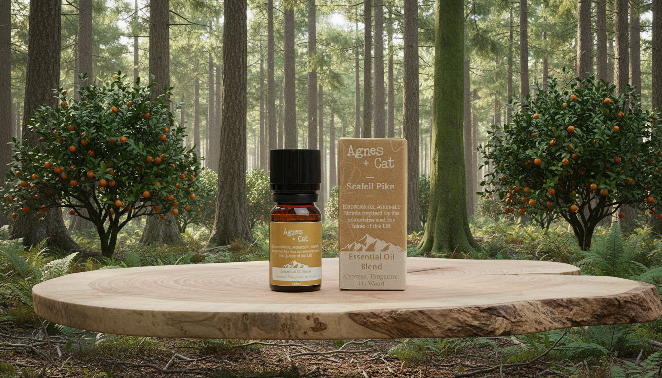 Scafell Pike Cypress Mandarin Ho Wood essential oil blend – Agnes + Cat