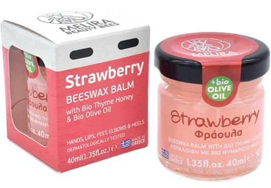 Melira Strawberry Beeswax Balm – natural skin care with strawberry aroma