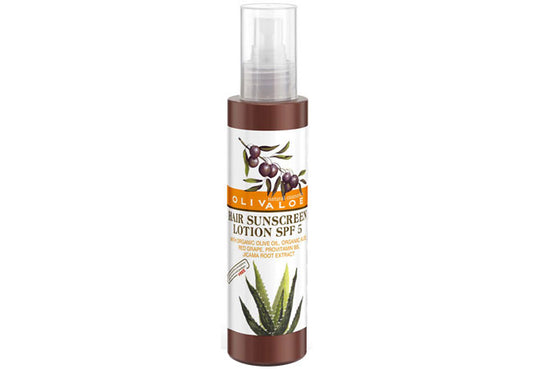 Sun-Protection Hair Lotion OlivAloe with organic olive oil and aloe vera for UV protection and hair hydration