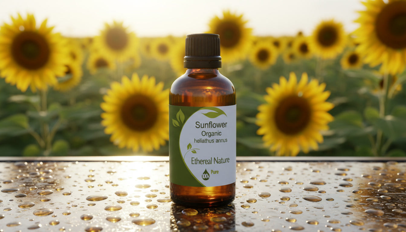 organic sunflower oil cold pressed for skin hydration