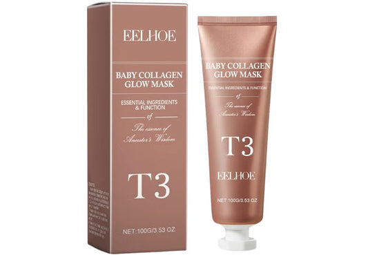 T3 Baby Collagen Glow Mask – Μάσκα Αντιγήρανσης με Κολλαγόνο & Volufiline