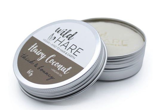 Thick & Bouncy Vegan Solid Shampoo Bar with Argan Oil for hydrated, voluminous, shiny and healthy hair.