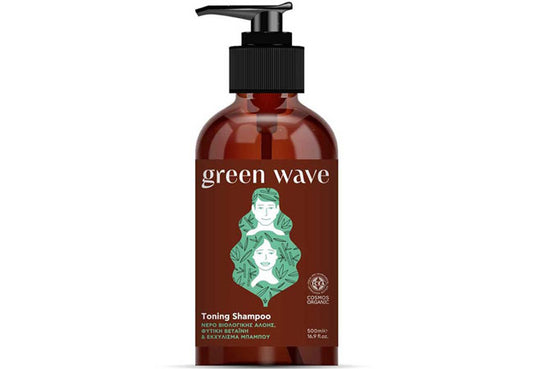 Toning Shampoo Green Wave Family | Σαμπουάν Τόνωσης & Ενδυνάμωσης Μαλλιών με Αλόη & Μπαμπού - OiloHerb