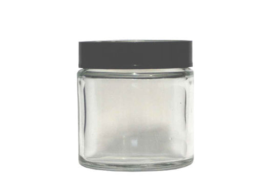 100 ml Clear Glass Cosmetic Jar with Plastic Lid