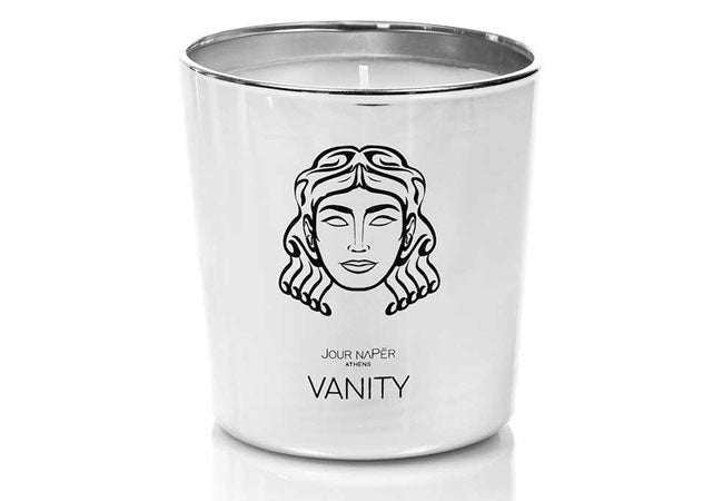 Vanity Scented Candle by The Greek Perfumer with honeysuckle and white jasmine