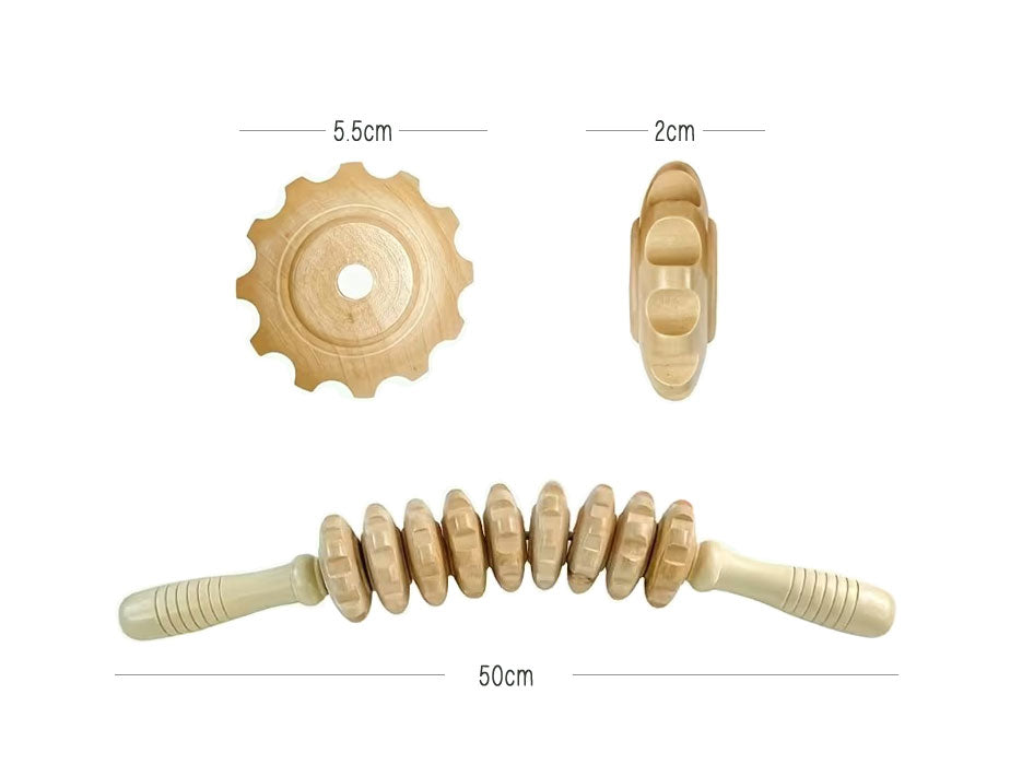 Wood Therapy Massage Roller - Wooden Cellulite Massage Tool