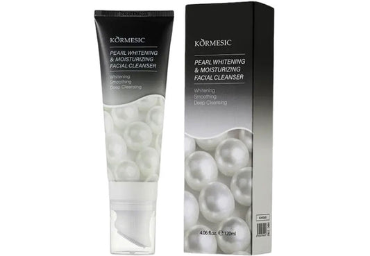 KORMESIC Pearl Whitening & Moisturizing Facial Cleanser – Gentle hydrating cleanser with pearl powder for bright & glowing skin